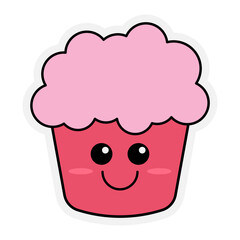 Naklejka premium Cute Cupcake Sticker