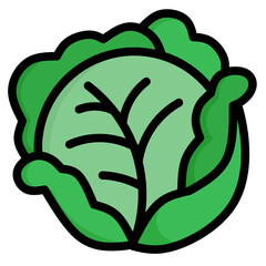 Cabbage icon vector design template