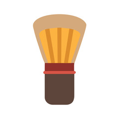 Stylized illustration of a traditional Japanese matcha whisk