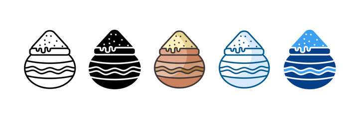 Pot Icon Set Multiple Style Collection