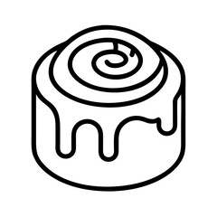 Delicious cinnamon roll pastry vector illustration for bakery cafe menu and recipe design ideas