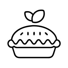 Delicious homemade pie vector illustration for dessert recipe and baking concept design element
