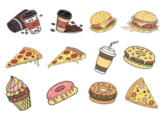 set of food icons