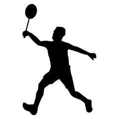 Badminton Player Silhouette