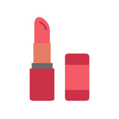 Open lipstick, vector illustration, beauty and makeup concept
