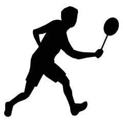 Badminton Player Silhouette