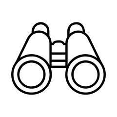 Find binoculars optical instrument for viewing distant objects search and zoom in tool icon vector
