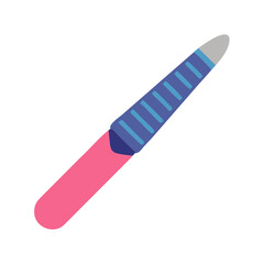 Colorful Nail File with Pink Handle on Black