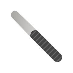Gray nail file on black background for manicure