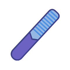 Cartoon Nail File Illustration on a Black Background