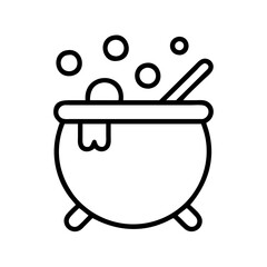 Halloween cauldron vector illustration: witch brew, potion, spooky, magic, and witchcraft