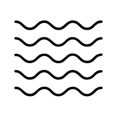 Vector wave pattern design element for sea ocean water background wavy line illustration graphic art
