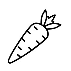 Downloadable carrot icon vector drawing for healthy eating and cooking resources and designs today