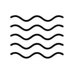 Vector illustration of ocean waves water sea wave pattern ripple line design element graphic art