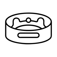 Isolated outline tambourine musical instrument percussion rhythm sound music vector graphic design