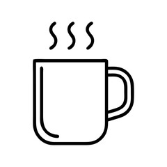 Hot coffee mug vector icon illustration design for cafe menu and beverage concept graphic element