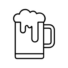 Beer mug illustration with foam perfect for brewery logo craft beer pub or bar design vector art