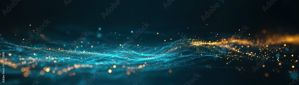 Aufkleber a futuristic abstract background featuring flowing particles with gradients