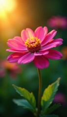 Obraz premium Vibrant petals of a flower blooming in the sun, , flower blooming