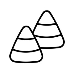 Two candy corn drawing illustration for halloween trick or treat fall season vector graphic design