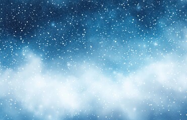Fototapeta premium Winter Christmas snowflake background with bokeh lights and soft blue white tones