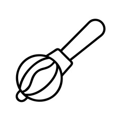 Vector graphic of a whisk kitchen utensil for cooking baking food preparation and mixing ingredients