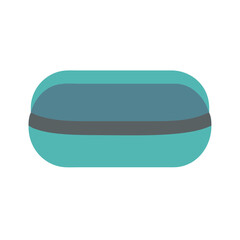 Teal and Gray Rounded Rectangle Graphic Illustration