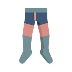 Illustration of Stylish Leg Warmers on Black Background