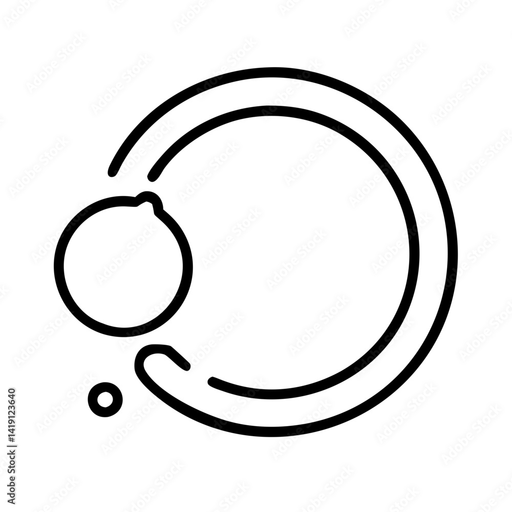 Poster abstract vector graphic design featuring circles and arcs for modern logo and icon creation use