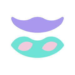 Abstract shapes illustration on black background, modern design