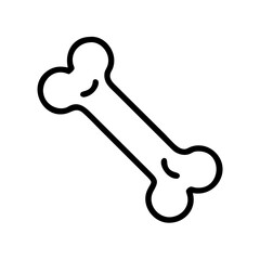 Bone outline vector, dog bone icon, pet treat illustration, animal bone drawing, bone symbol art