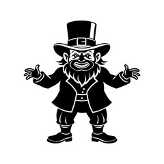 leprechaun-vector-silhouette illustration