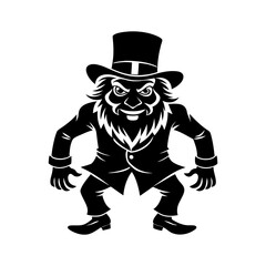 leprechaun-vector-silhouette illustration