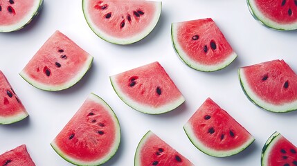 Watermelon slices with summer pattern.