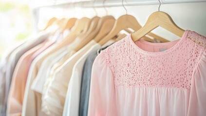 Obraz premium clothes on hangers