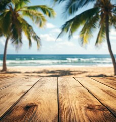 Fototapeta premium tropical beach with palm trees