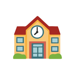 Vector illustration of school building. 