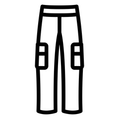 cargo pants Line Icon
