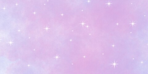 Delicate Pastel Sky with Sparkling Stars