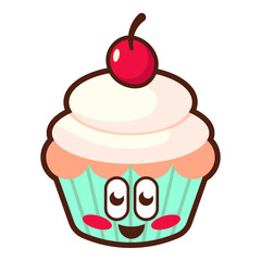 Cute Cupcake Sticker