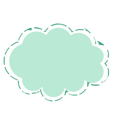Cute pastel mint green cloud-shaped speech bubble. Ideal for creative projects, planner stickers, messages, or UI design. Simple, clean, and perfect for digital illustrations or notes.