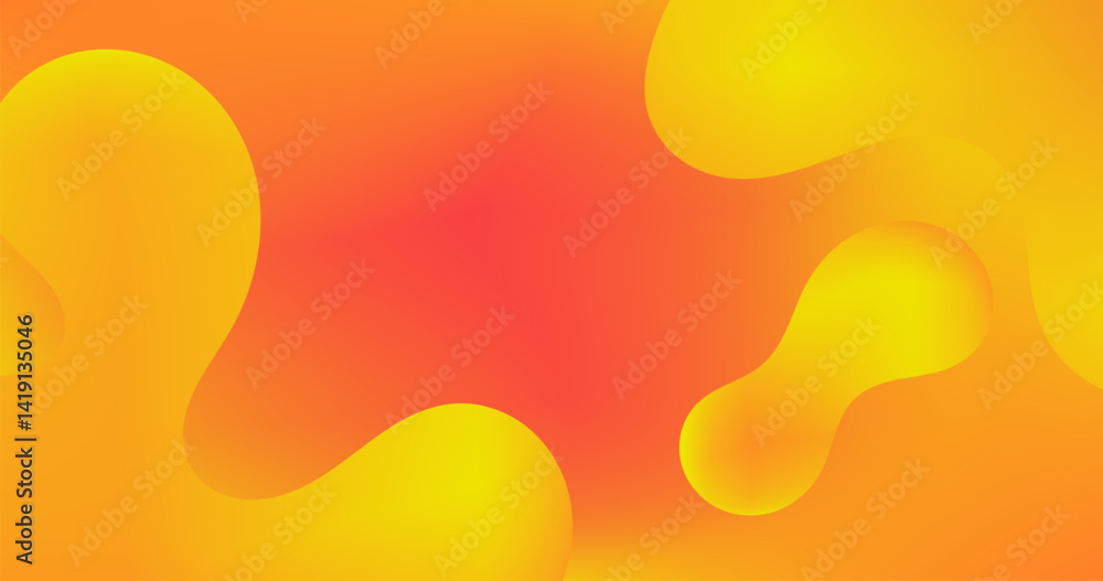 Poster yellow orange gradient abstract background with shape dynamic effect. vector illustration for advert