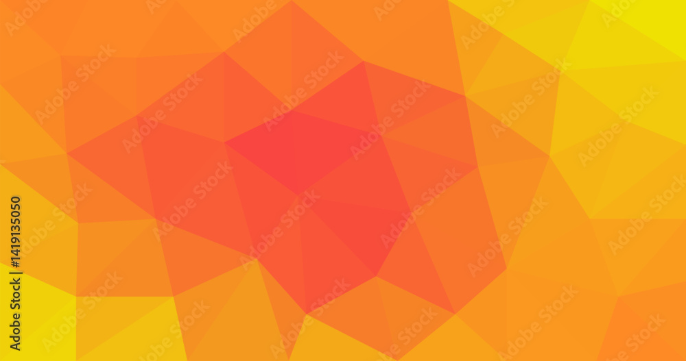 Poster orange abstract polygonal vector background. triangular design for graphic resource