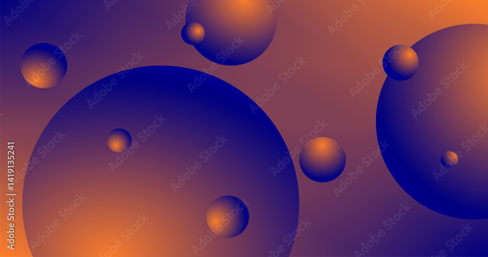 Poster red brow and purple gradient abstract background with red brow and purple gradient circles