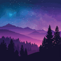 sunset in the mountains