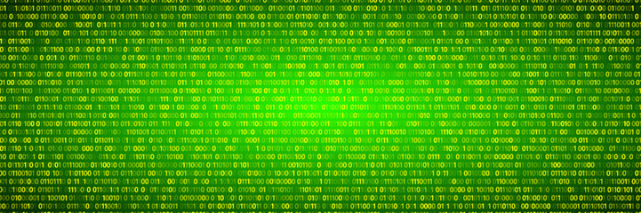 Fototapeta premium Vector streaming binary code green background. Data and technology, decryption and encryption, computer background numbers 1,0. Coding or Hacker concept. Vector illustration. eps 10