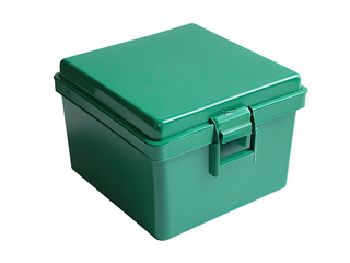 Green Plastic Storage Box Container with Lid, Secure Latch, Ideal for Organization and Storage Solutions for Home, Office, and Workshop