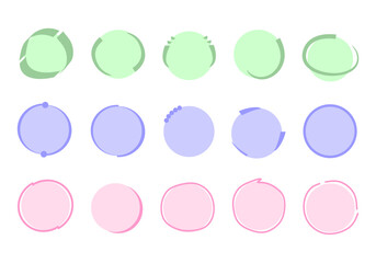 Cute Round Frame Element Set