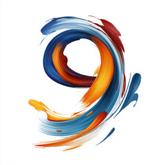 Number Nine with Dynamic Paint Flow