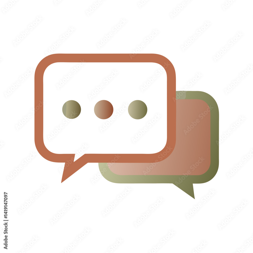 Poster speech bubbles with dots in soft colors